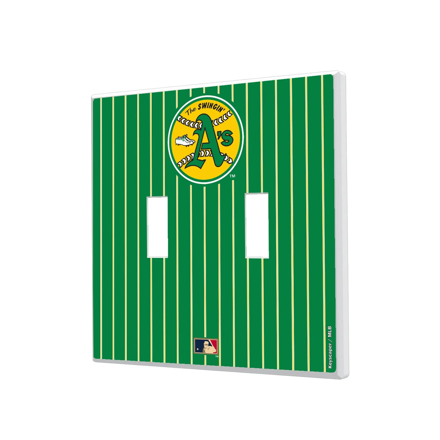 Oakland As 1971-1981 - Cooperstown Collection Pinstripe Hidden-Screw Light Switch Plate