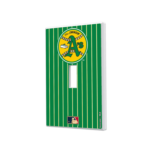 Oakland As 1971-1981 - Cooperstown Collection Pinstripe Hidden-Screw Light Switch Plate