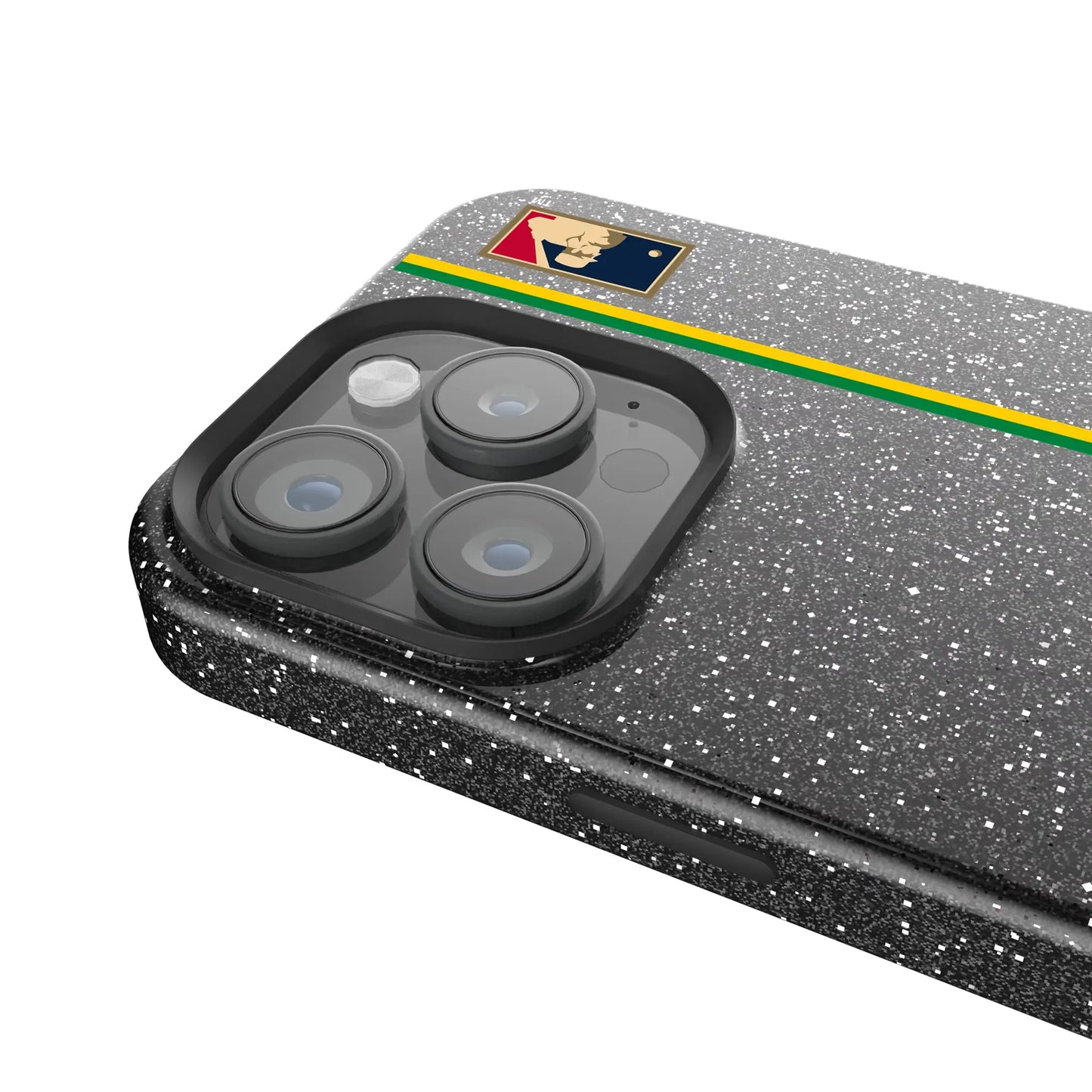 Oakland As 1971-1981 - Cooperstown Collection Sidebar Black Bling Phone Case for Apple iPhone