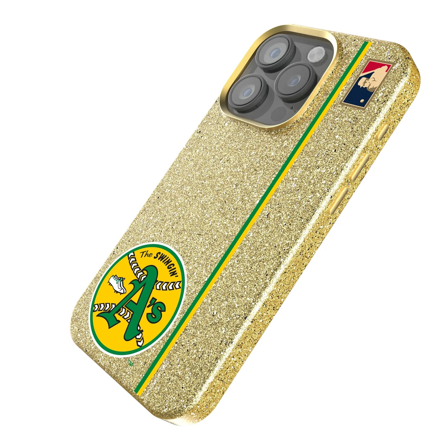 Oakland As 1971-1981 - Cooperstown Collection Sidebar Bling Phone Case for Apple iPhone