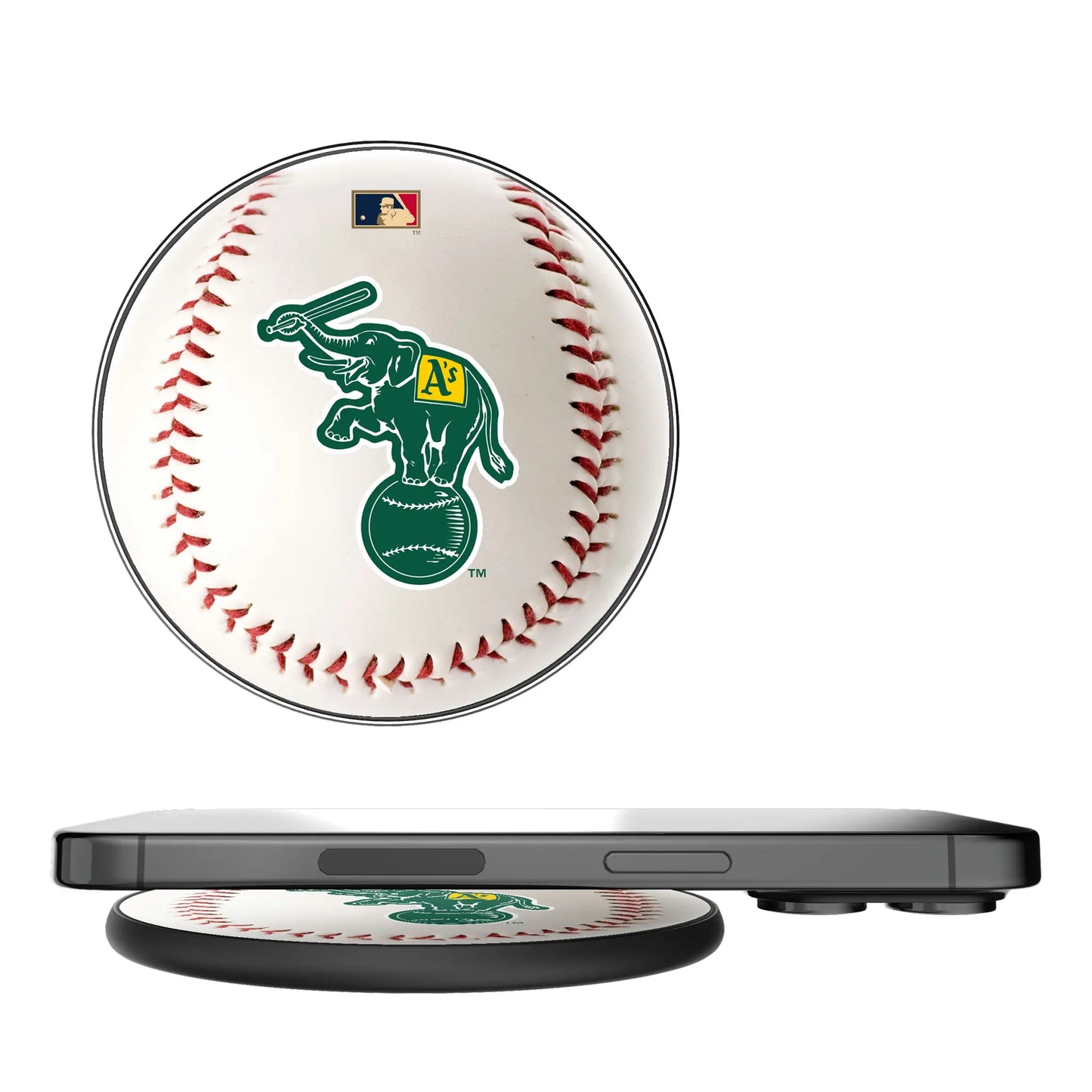 Oakland As Home 1988 - Cooperstown Collection Baseball 15-Watt Wireless Charger