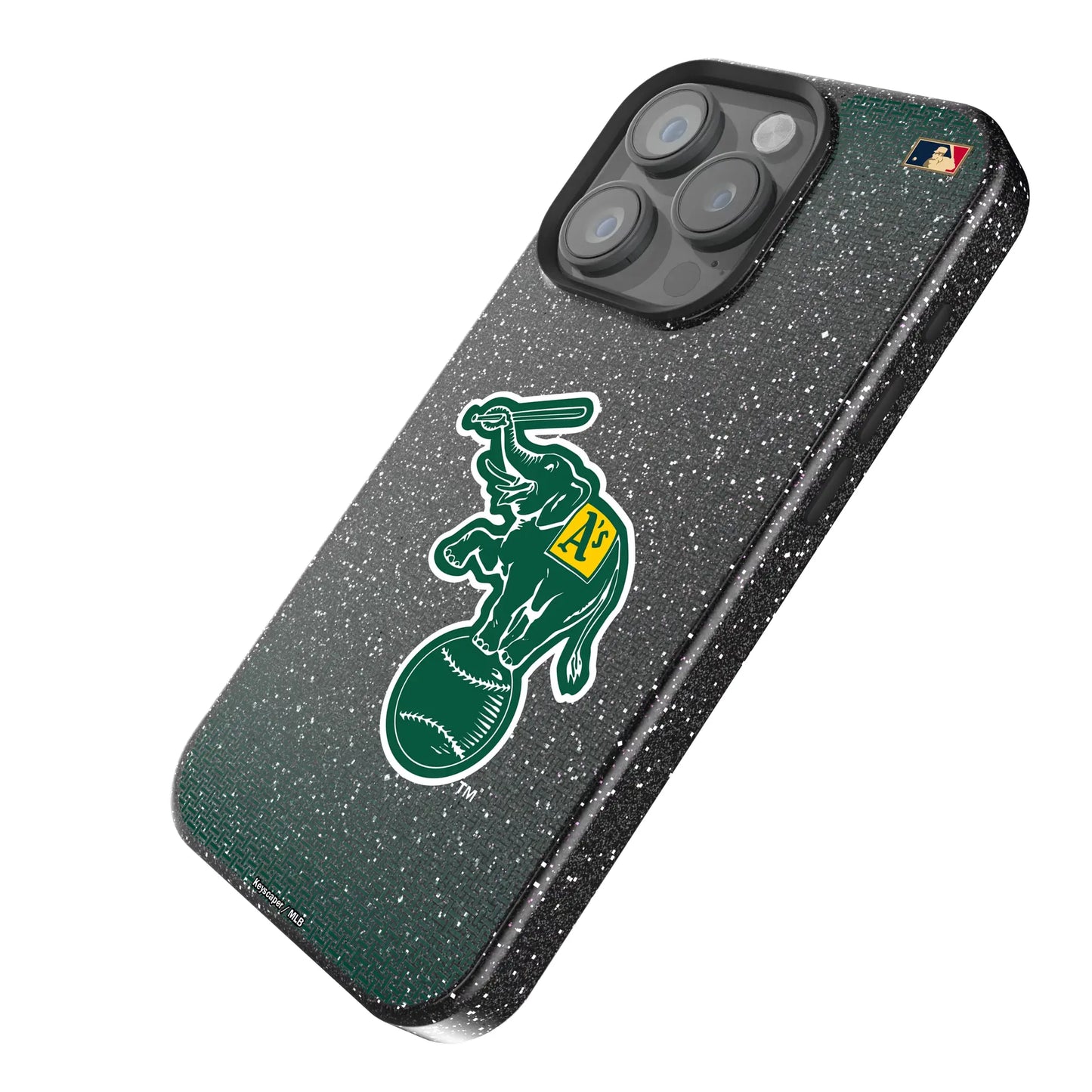 Oakland As Home 1988 - Cooperstown Collection Linen Black Bling Phone Case for Apple iPhone