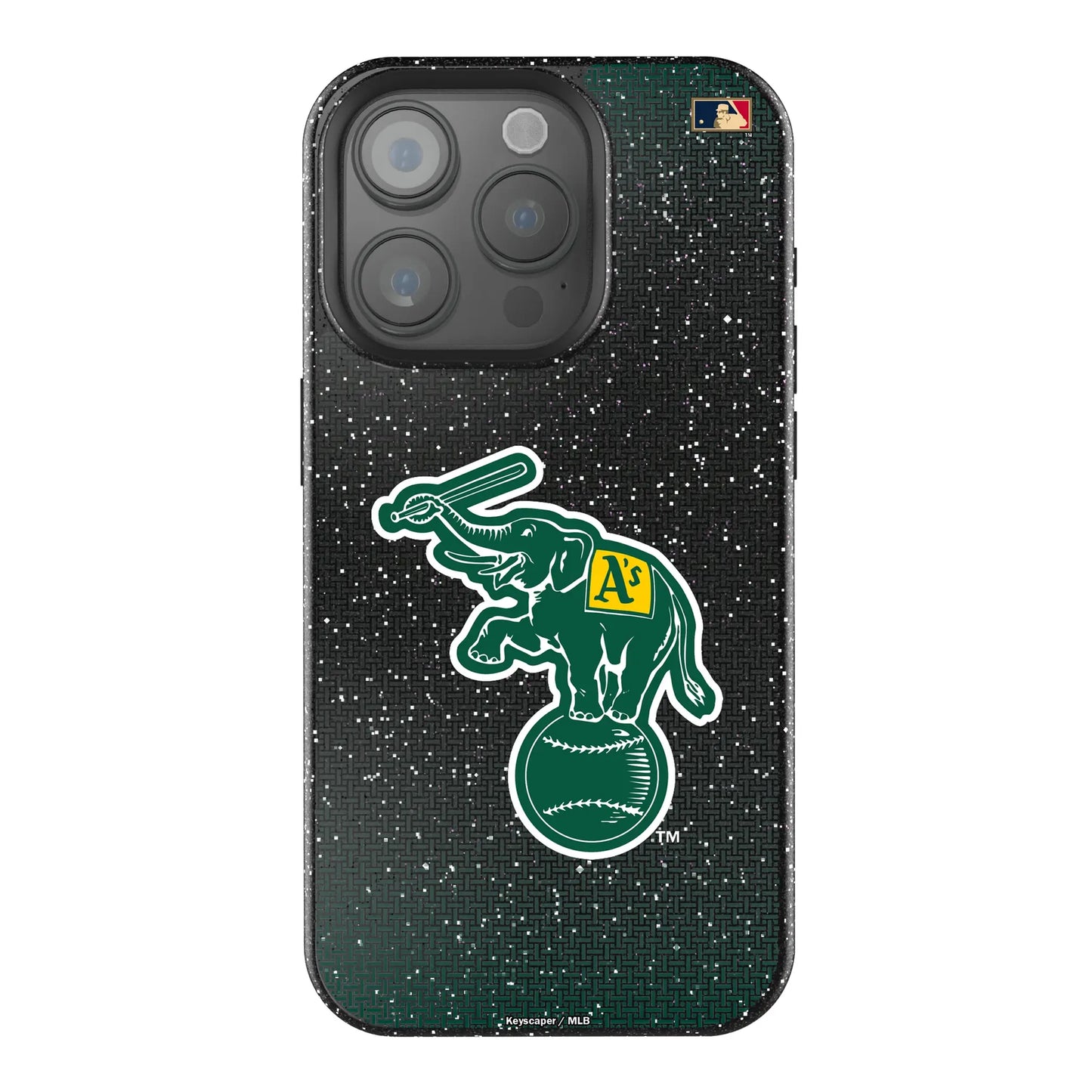 Oakland As Home 1988 - Cooperstown Collection Linen Black Bling Phone Case for Apple iPhone