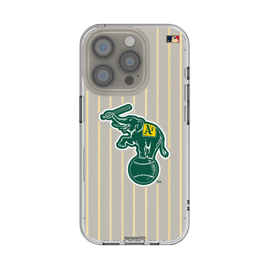 Oakland As Home 1988 - Cooperstown Collection Pinstripe Clear Phone Case for Apple iPhone