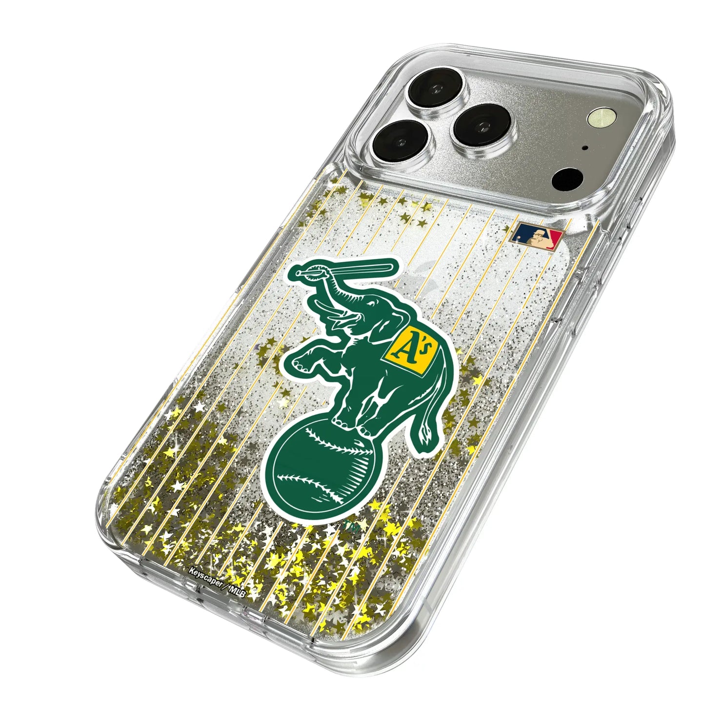 Oakland As Home 1988 - Cooperstown Collection Pinstripe Glitter Phone Case for Apple iPhone