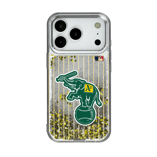 Oakland As Home 1988 - Cooperstown Collection Pinstripe Glitter Phone Case for Apple iPhone