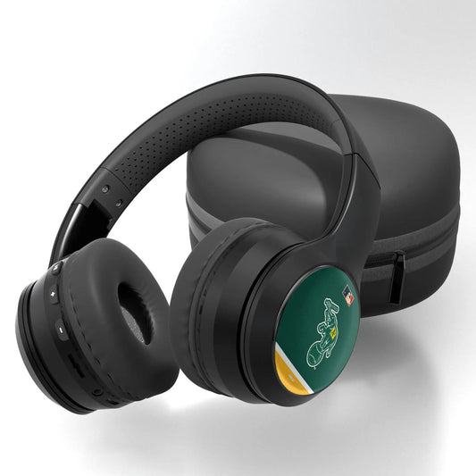 Oakland As Home 1988 - Cooperstown Collection Stripe Wireless Over-Ear BT Headphones With Case
