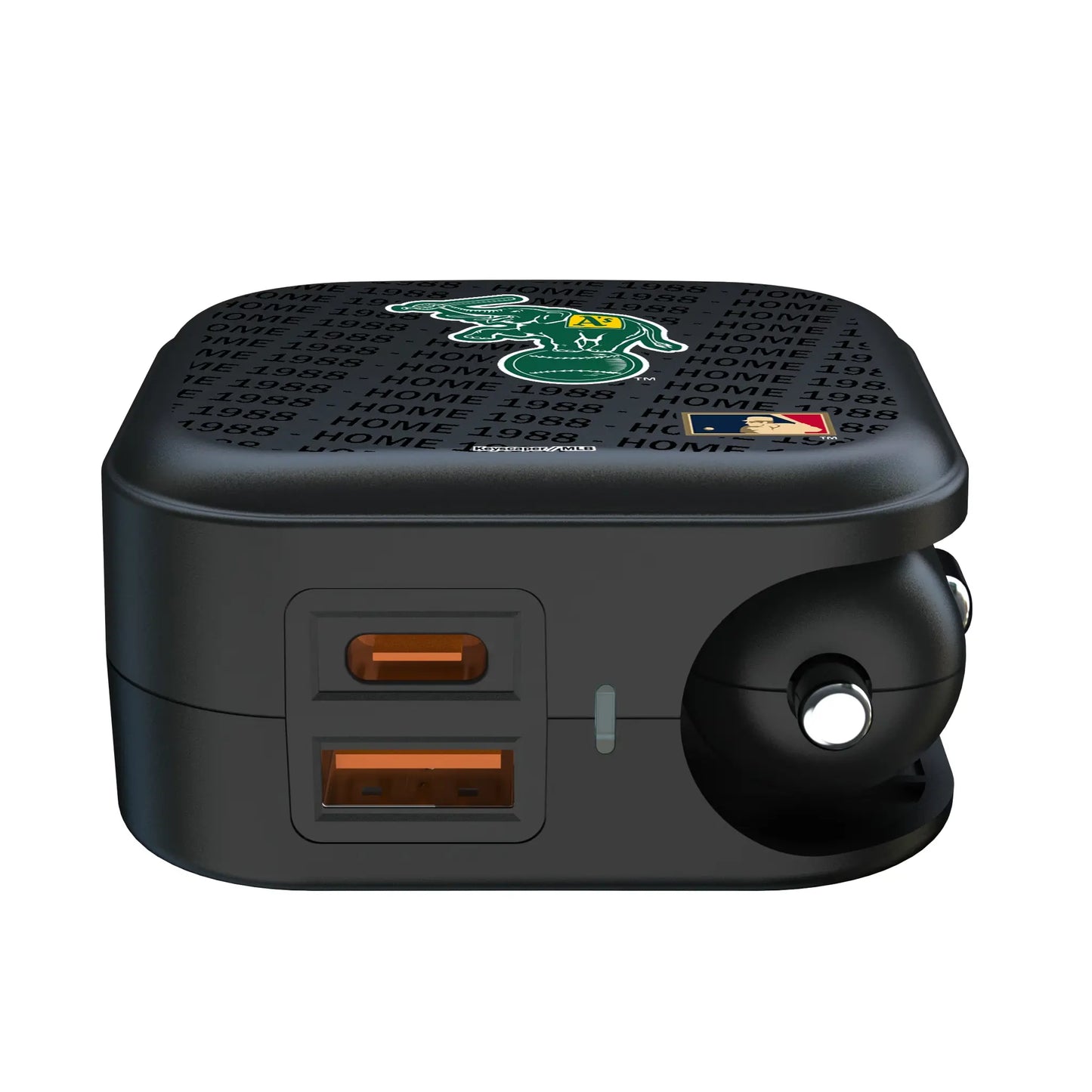 Oakland As Home 1988 - Cooperstown Collection Text Backdrop 2 in 1 USB A/C Charger