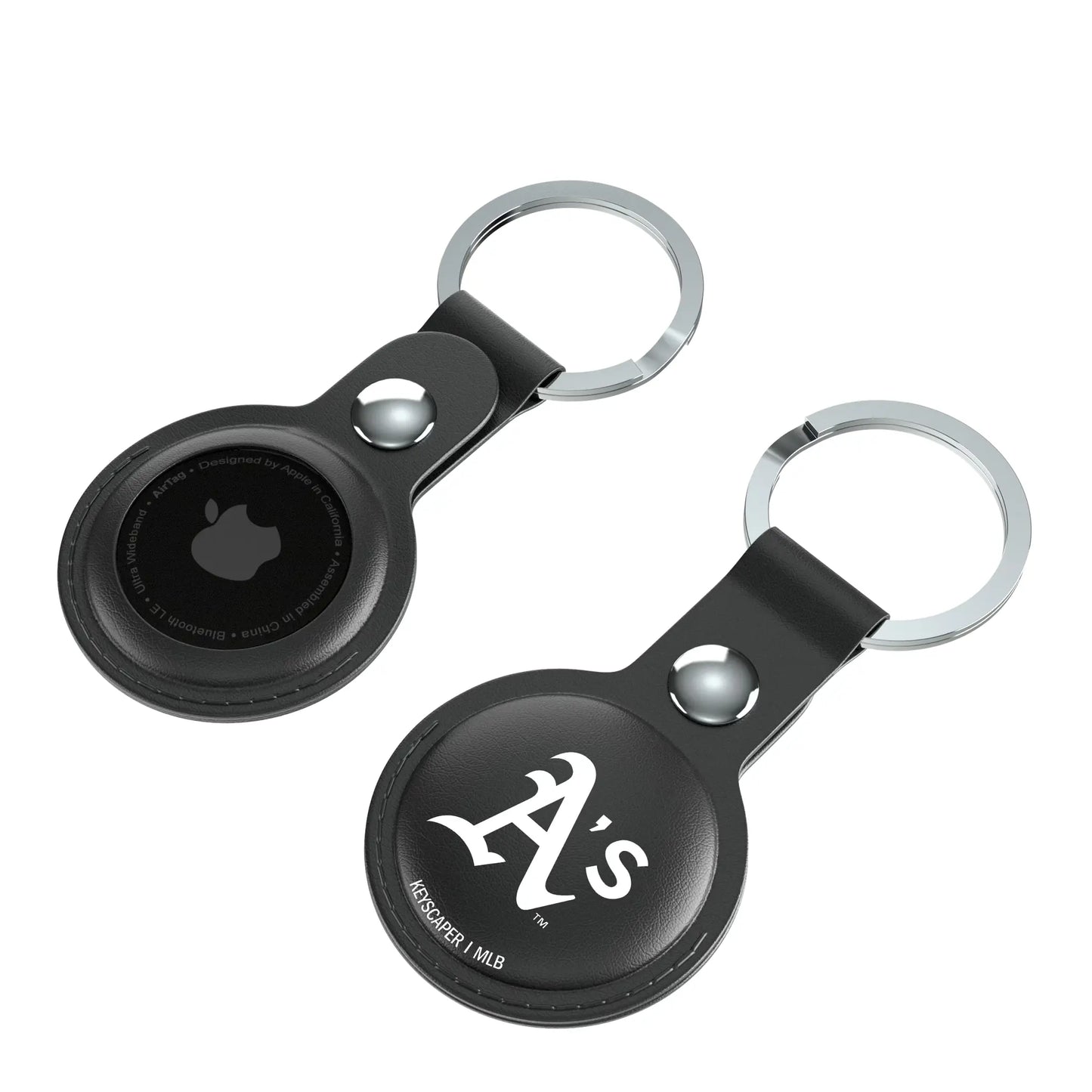 Oakland Athletics Insignia Black Airtag Holder 2-Pack