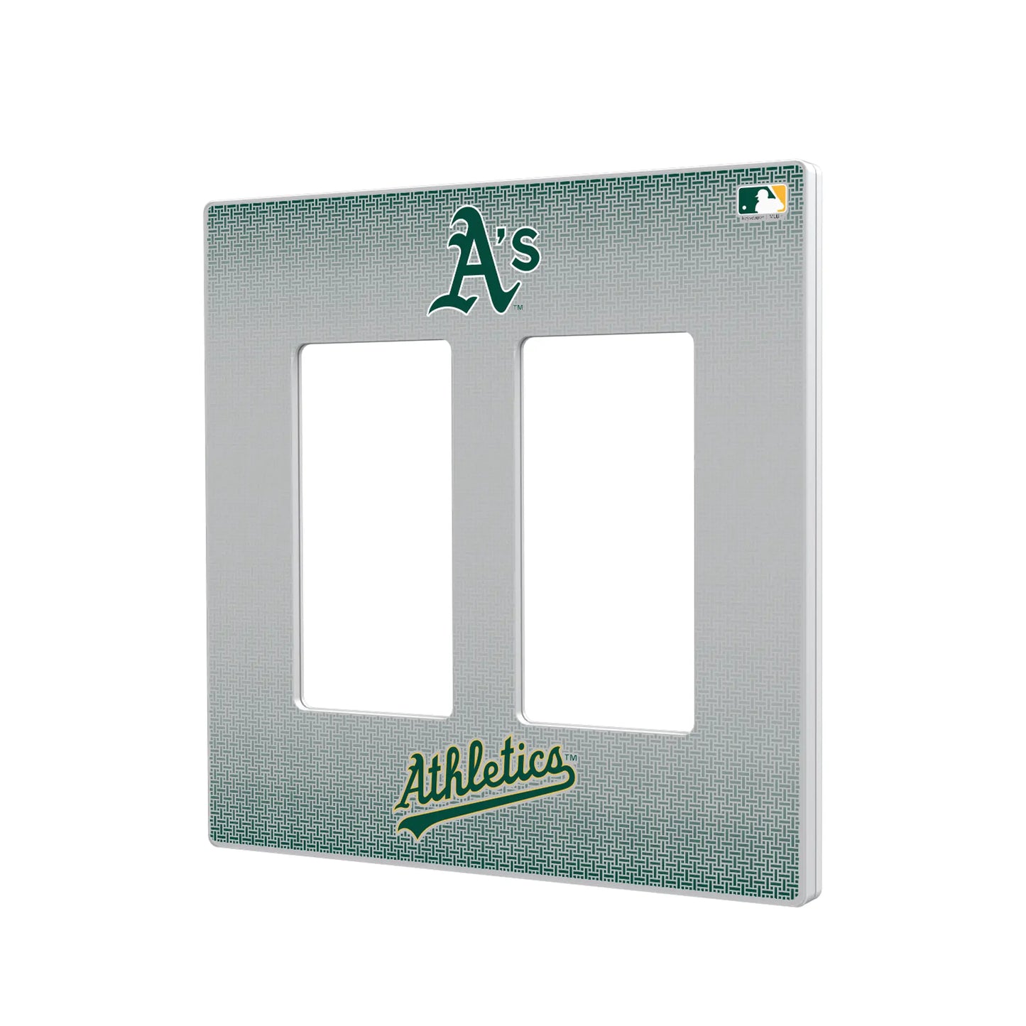 Oakland Athletics Linen Hidden-Screw Light Switch Plate