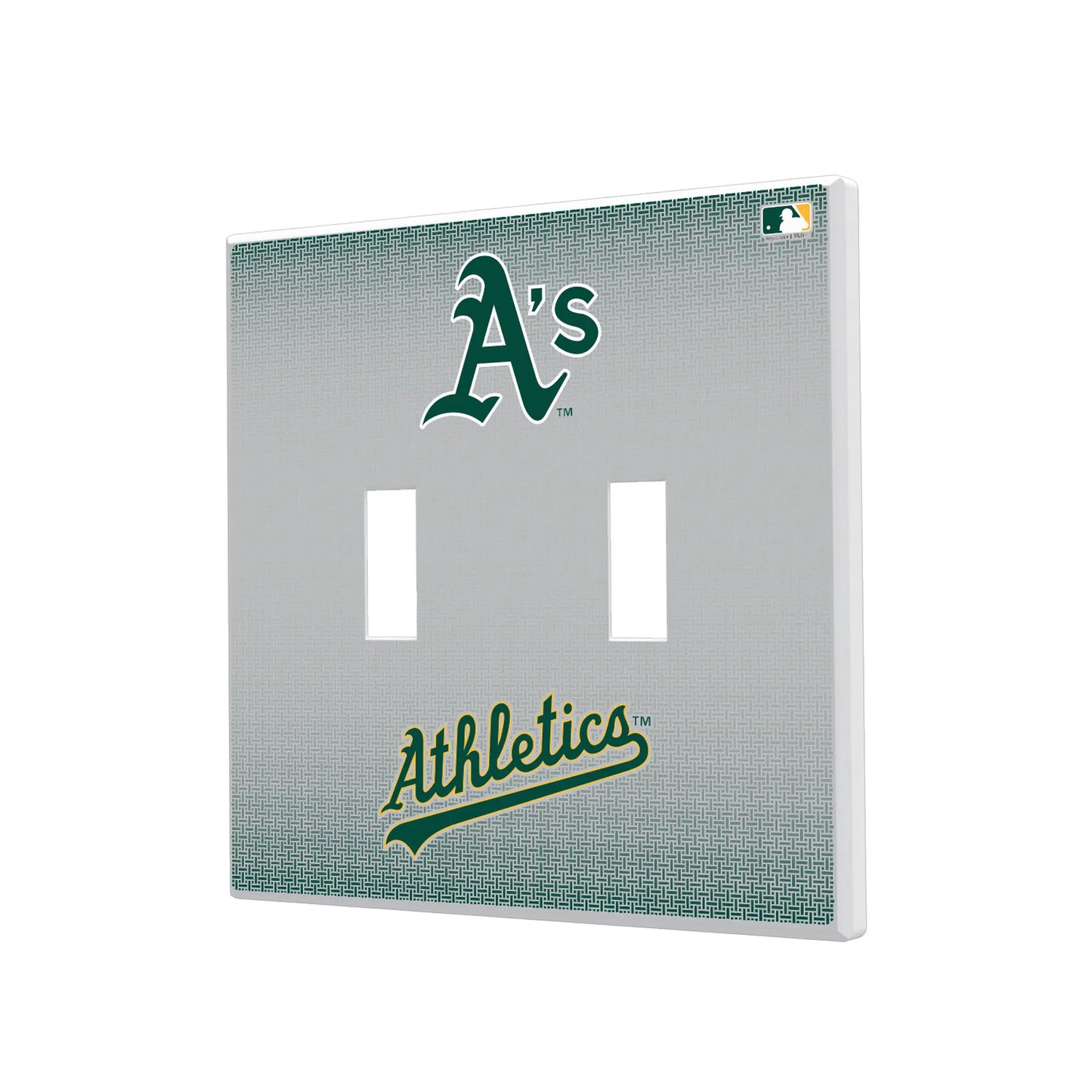 Oakland Athletics Linen Hidden-Screw Light Switch Plate