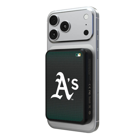 Oakland Athletics Linen Wireless Mag Power Bank