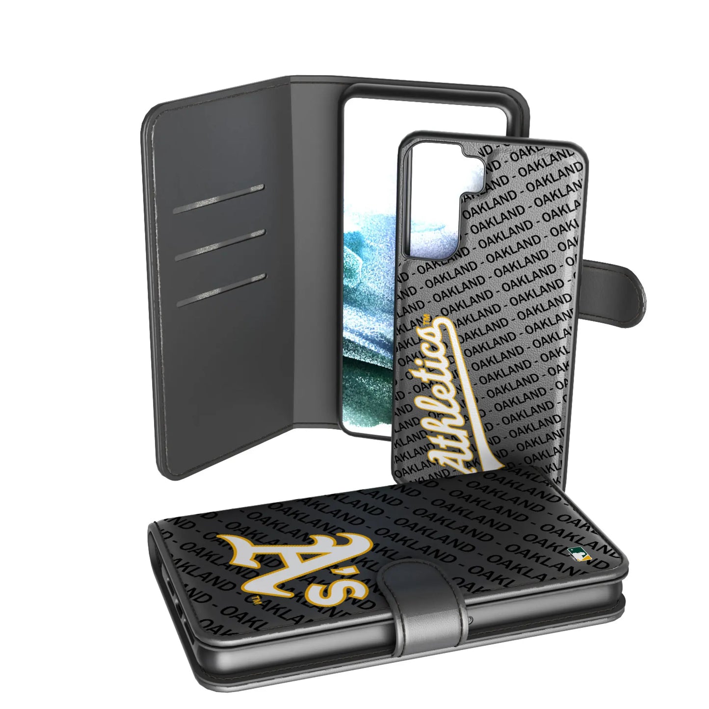 Oakland Athletics Monocolor Tilt Wallet Phone Case for Apple iPhone