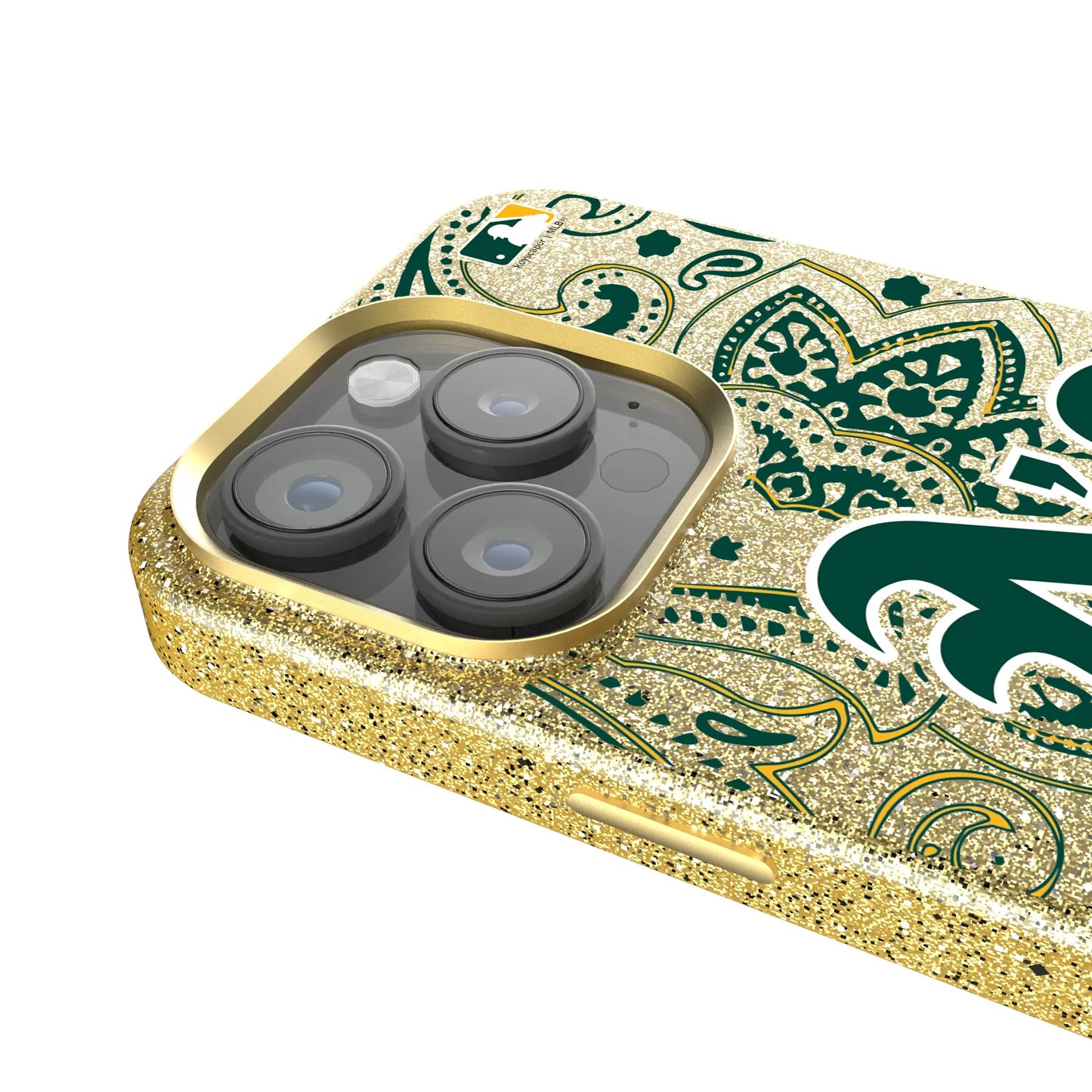 Oakland Athletics Paisley Bling Phone Case for Apple iPhone