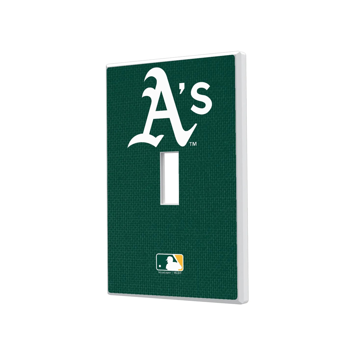 Oakland Athletics Solid Hidden-Screw Light Switch Plate
