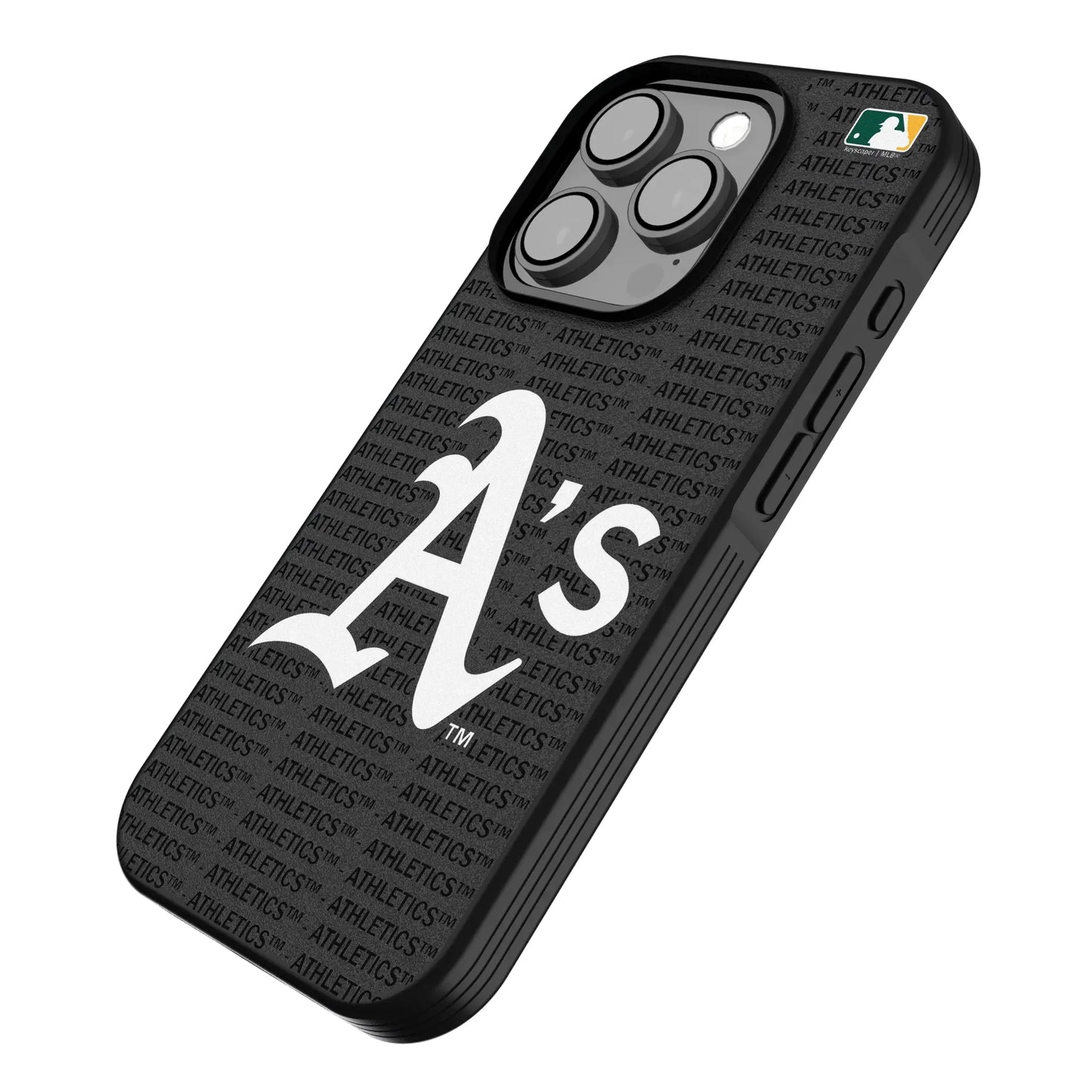 Oakland Athletics Text Backdrop Bump Phone Case for Apple iPhone