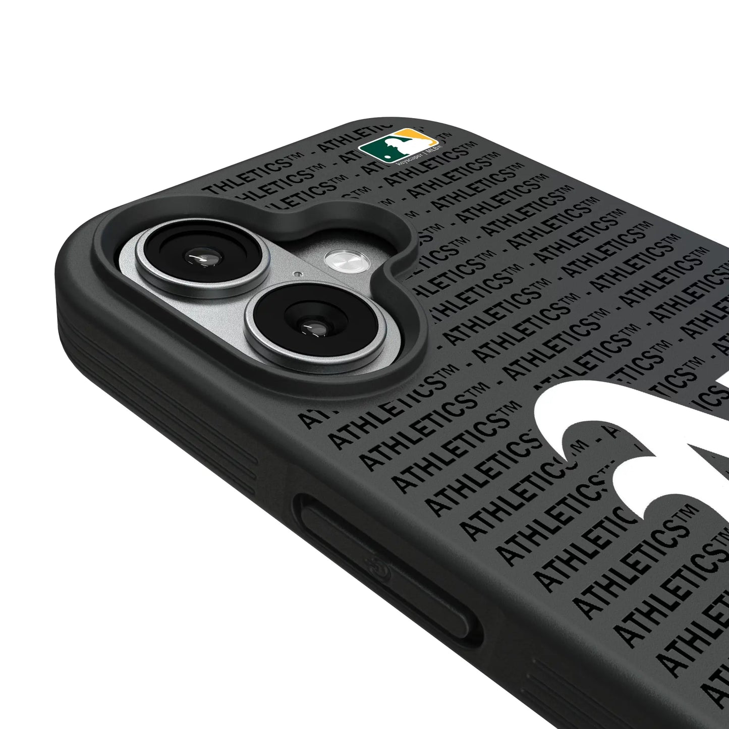 Oakland Athletics Text Backdrop Bump Phone Case for Apple iPhone