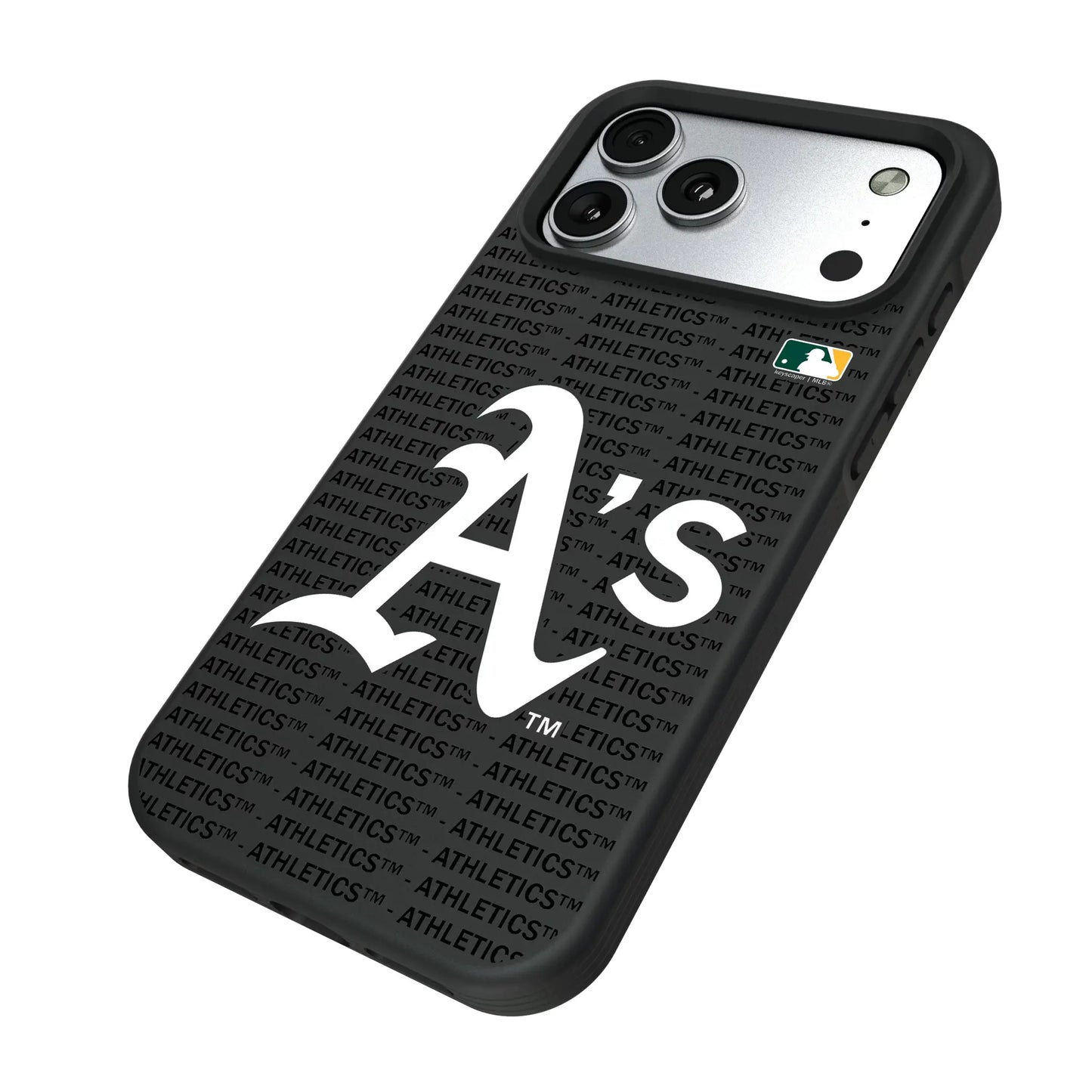 Oakland Athletics Text Backdrop Bump Phone Case for Apple iPhone