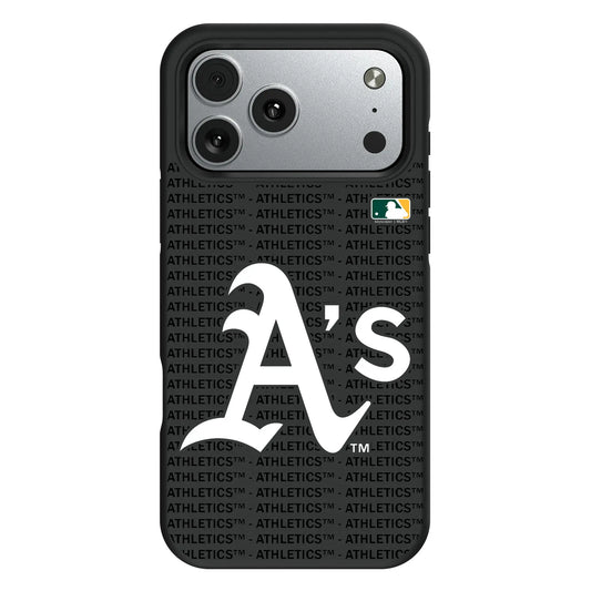 Oakland Athletics Text Backdrop Bump Phone Case for Apple iPhone