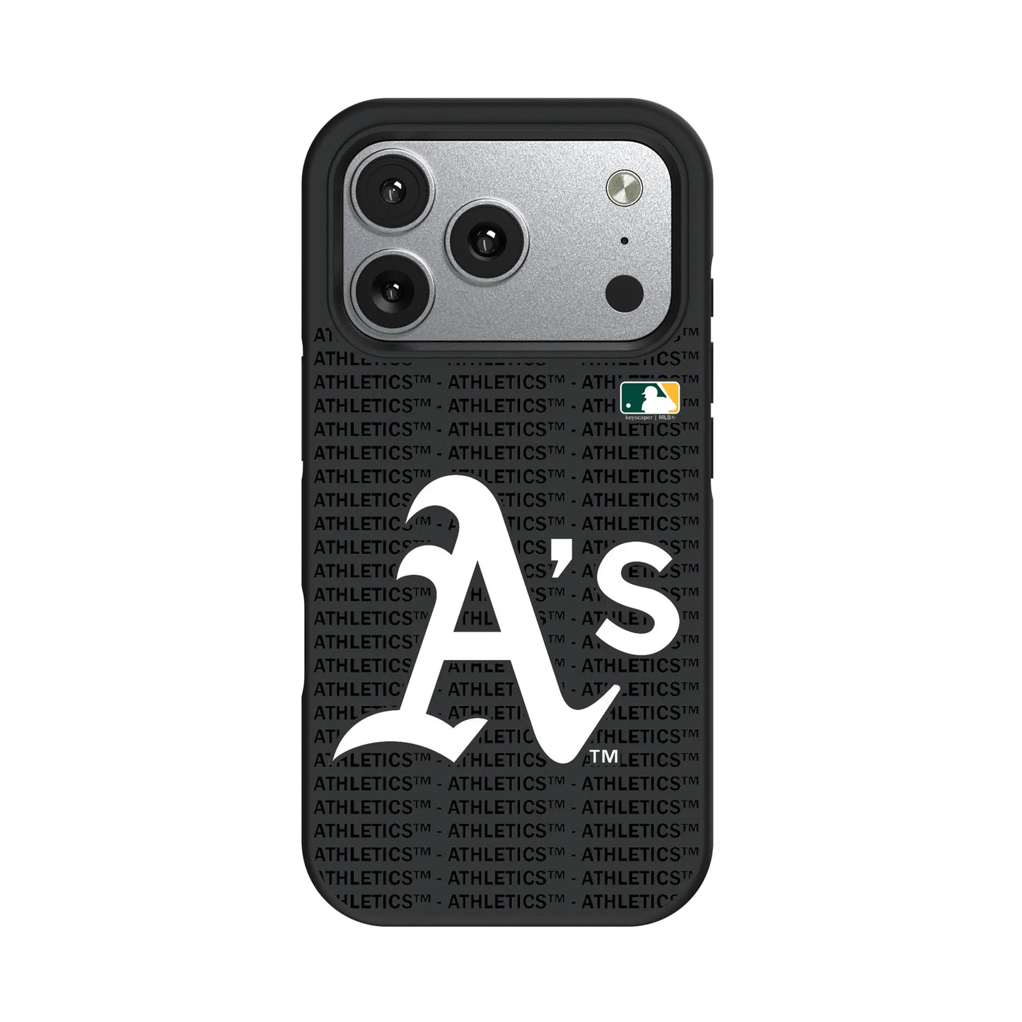 Oakland Athletics Text Backdrop Bump Phone Case for Apple iPhone