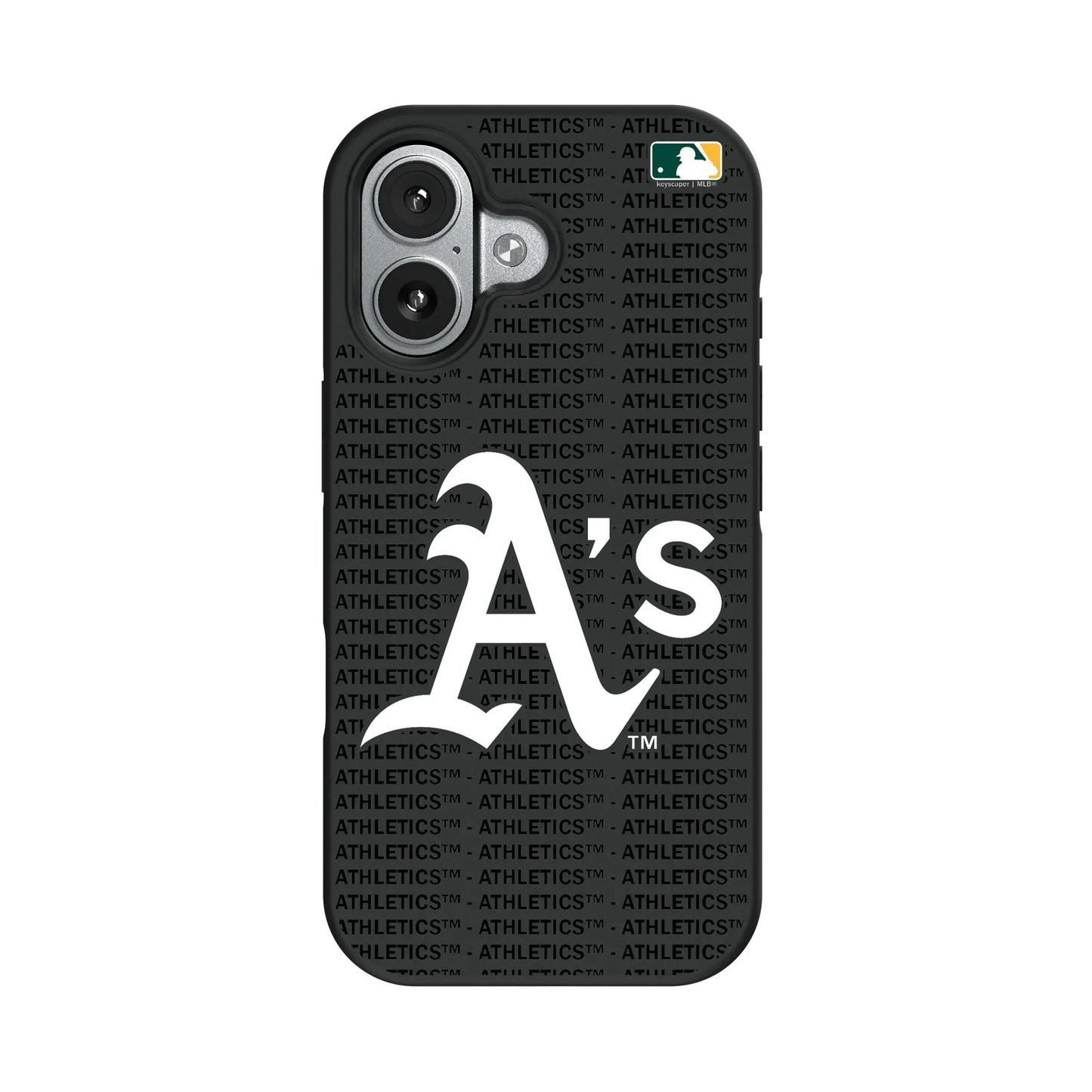 Oakland Athletics Text Backdrop Bump Phone Case for Apple iPhone