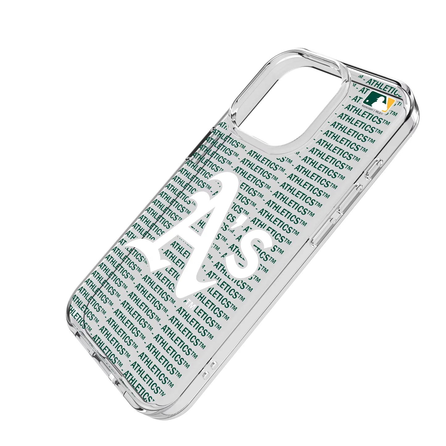Oakland Athletics Text Backdrop Clear Phone Case for Apple iPhone