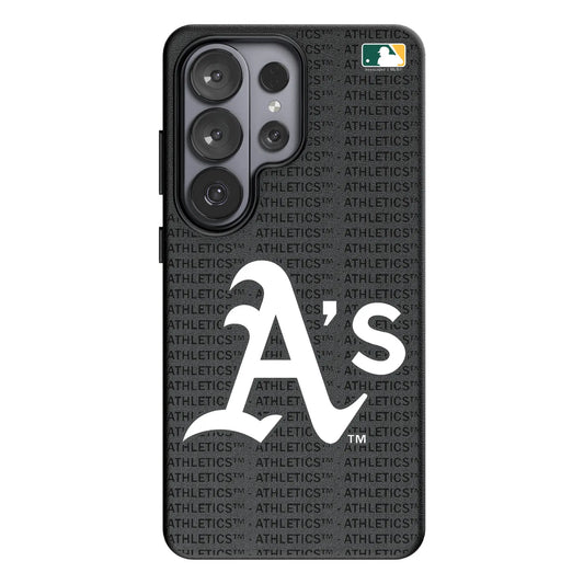 Oakland Athletics Text Backdrop MagSafe Compatible Phone Case for Samsung Galaxy