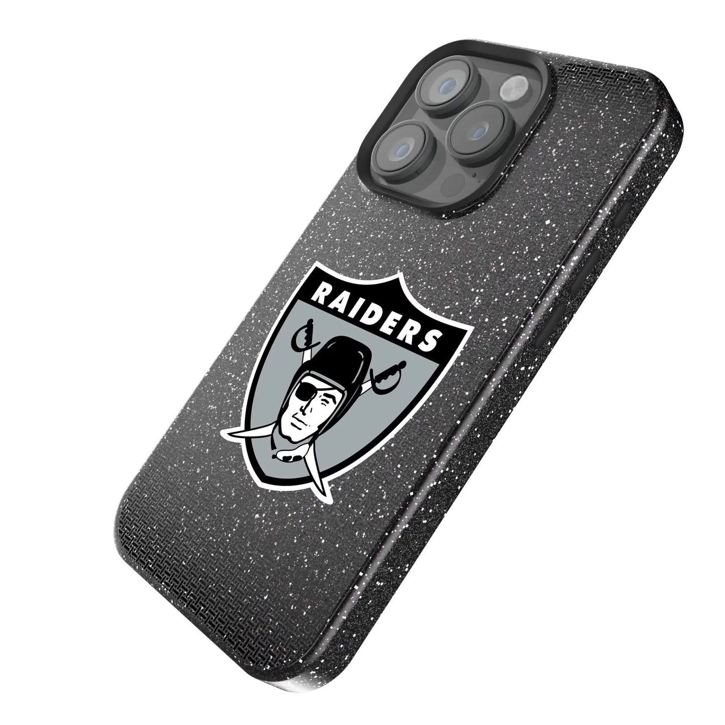 Oakland Raiders 1963 Historic Collection Linen Black Bling Phone Case for Apple iPhone