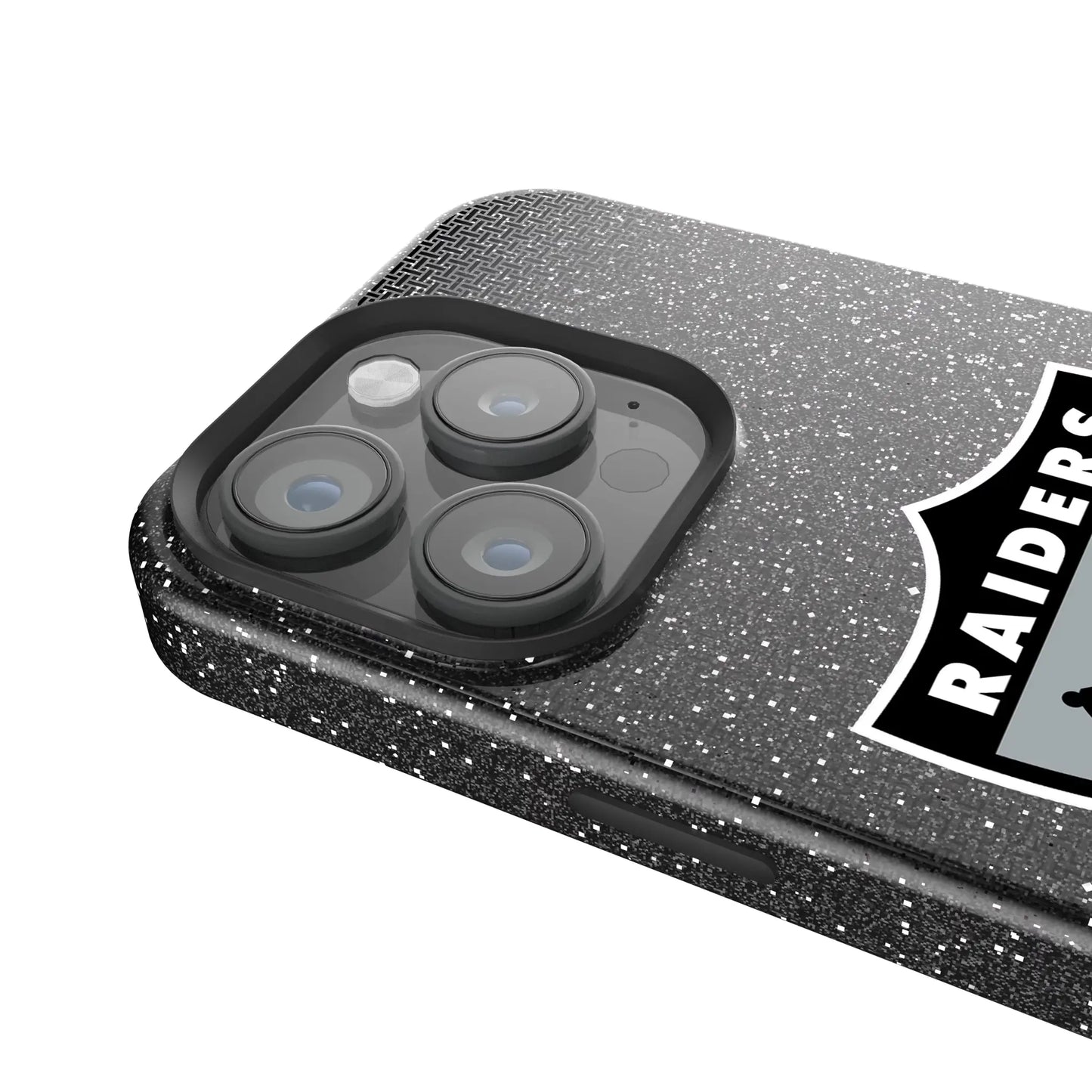 Oakland Raiders 1963 Historic Collection Linen Black Bling Phone Case for Apple iPhone