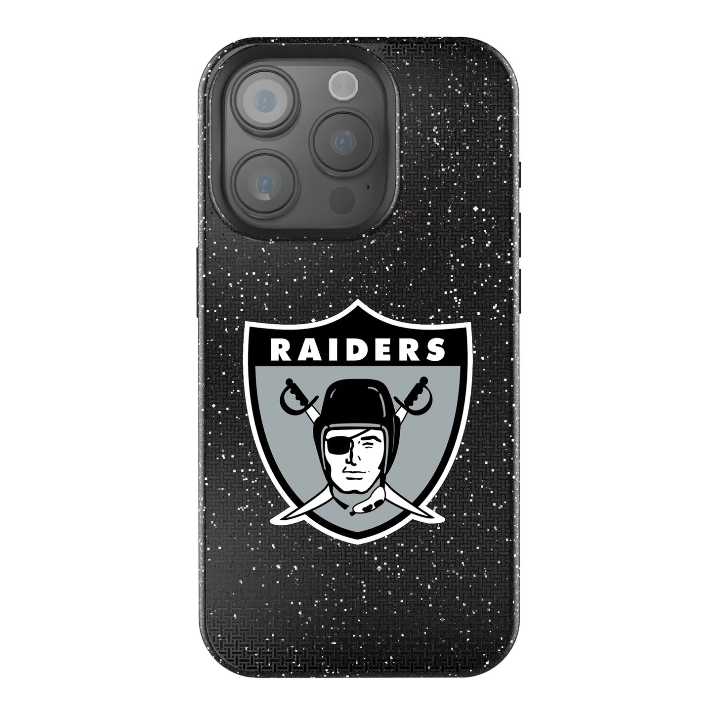 Oakland Raiders 1963 Historic Collection Linen Black Bling Phone Case for Apple iPhone