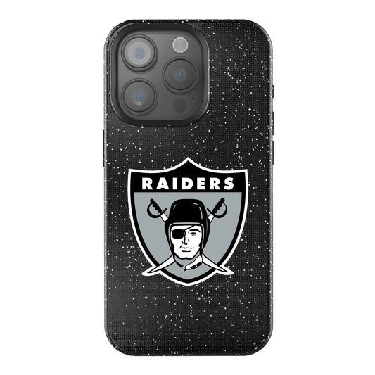 Oakland Raiders 1963 Historic Collection Linen Black Bling Phone Case for Apple iPhone