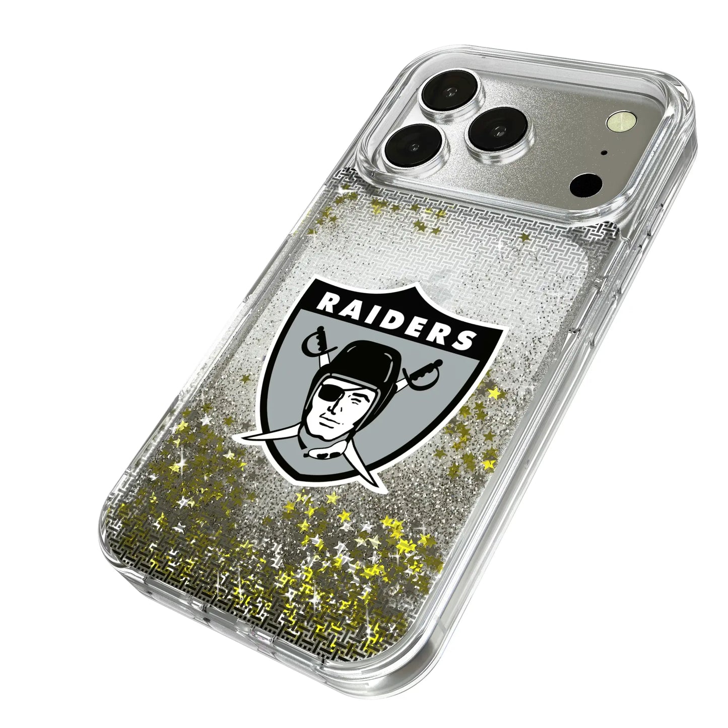 Oakland Raiders 1963 Historic Collection Linen Glitter Phone Case for Apple iPhone