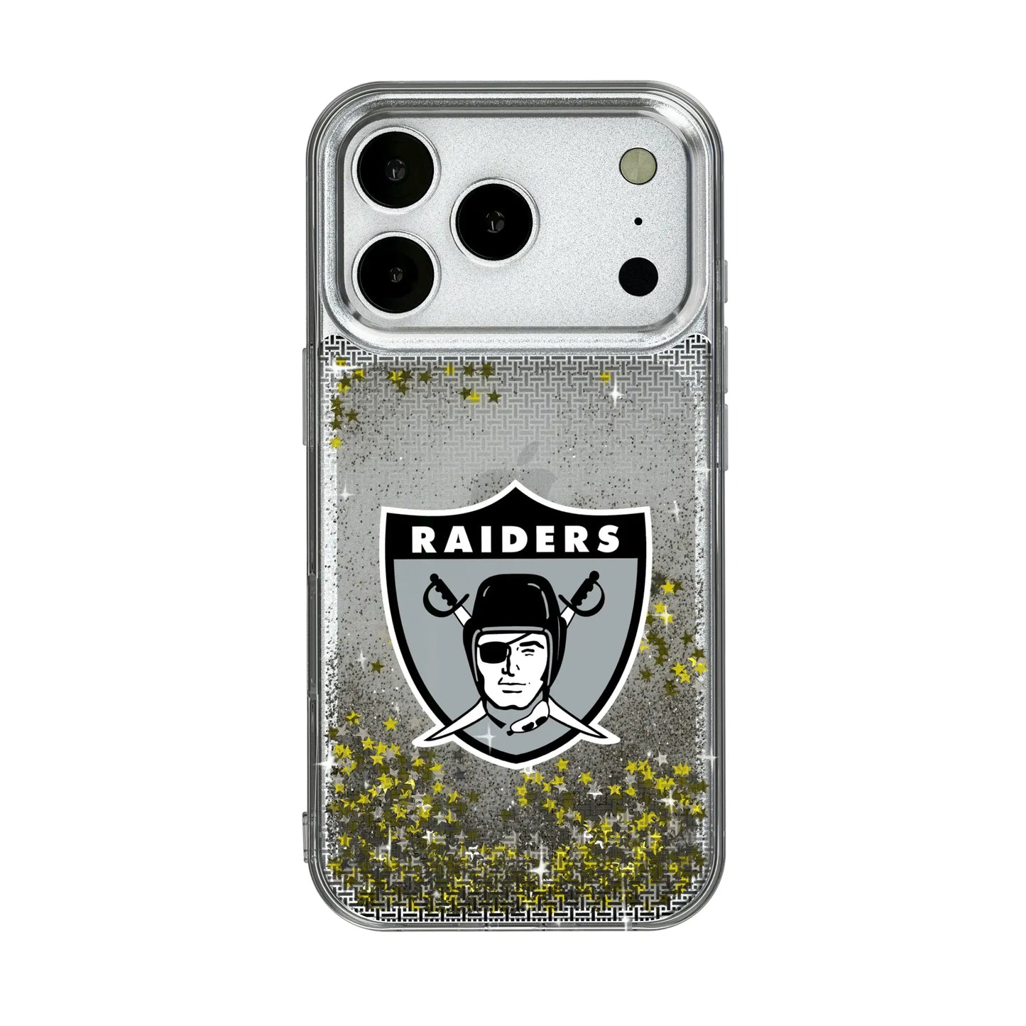 Oakland Raiders 1963 Historic Collection Linen Glitter Phone Case for Apple iPhone