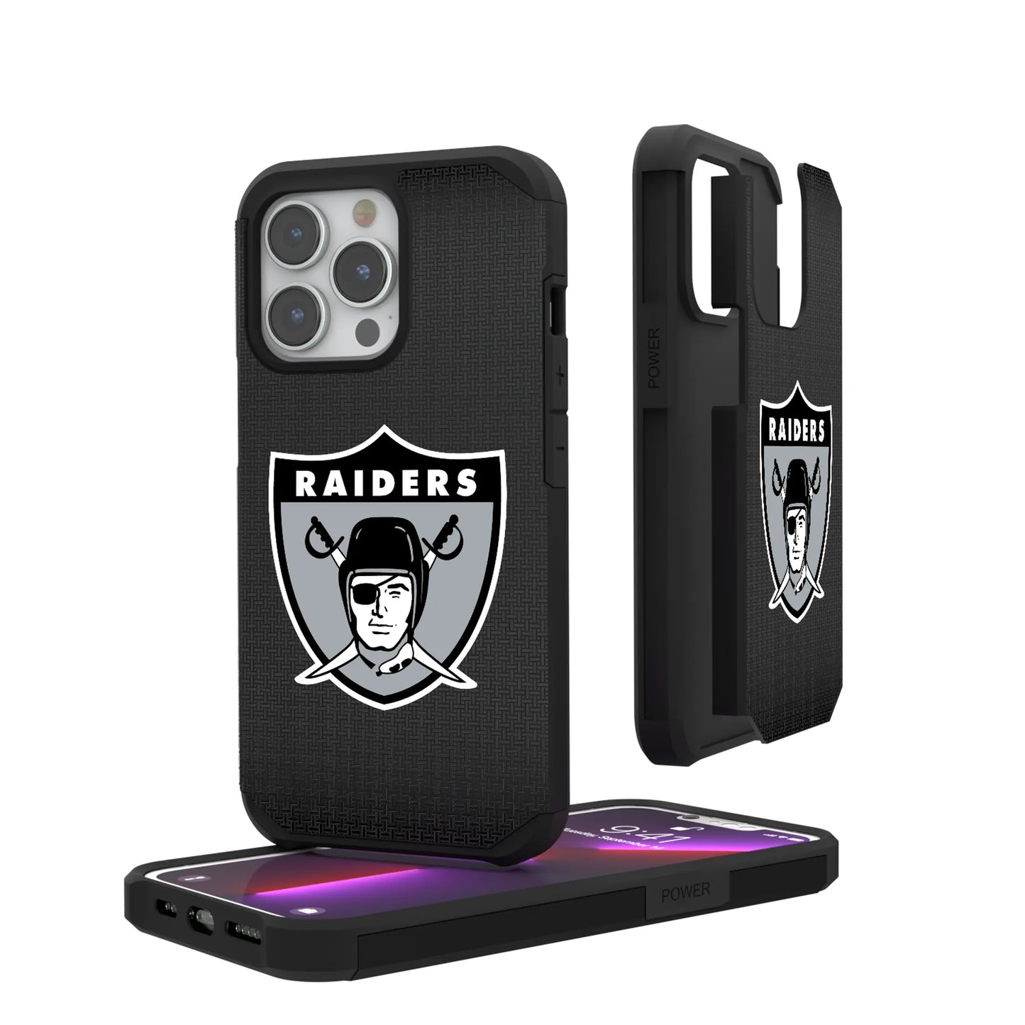 Oakland Raiders 1963 Historic Collection Linen Rugged Phone Case for Apple iPhone