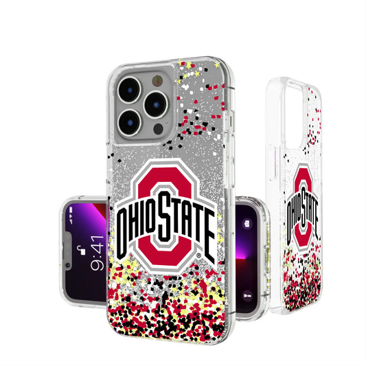 Ohio State University Buckeyes Confetti Glitter Phone Case for Apple iPhone
