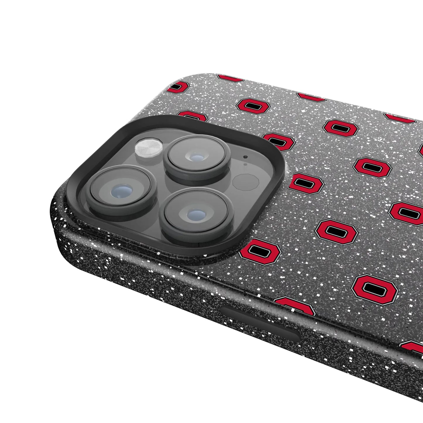Ohio State University Buckeyes Fashion Pattern Black Bling Phone Case for Apple iPhone