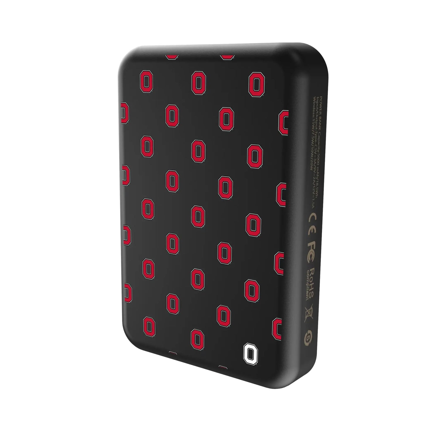 Ohio State University Buckeyes Fashion Pattern Wireless Mag Power Bank