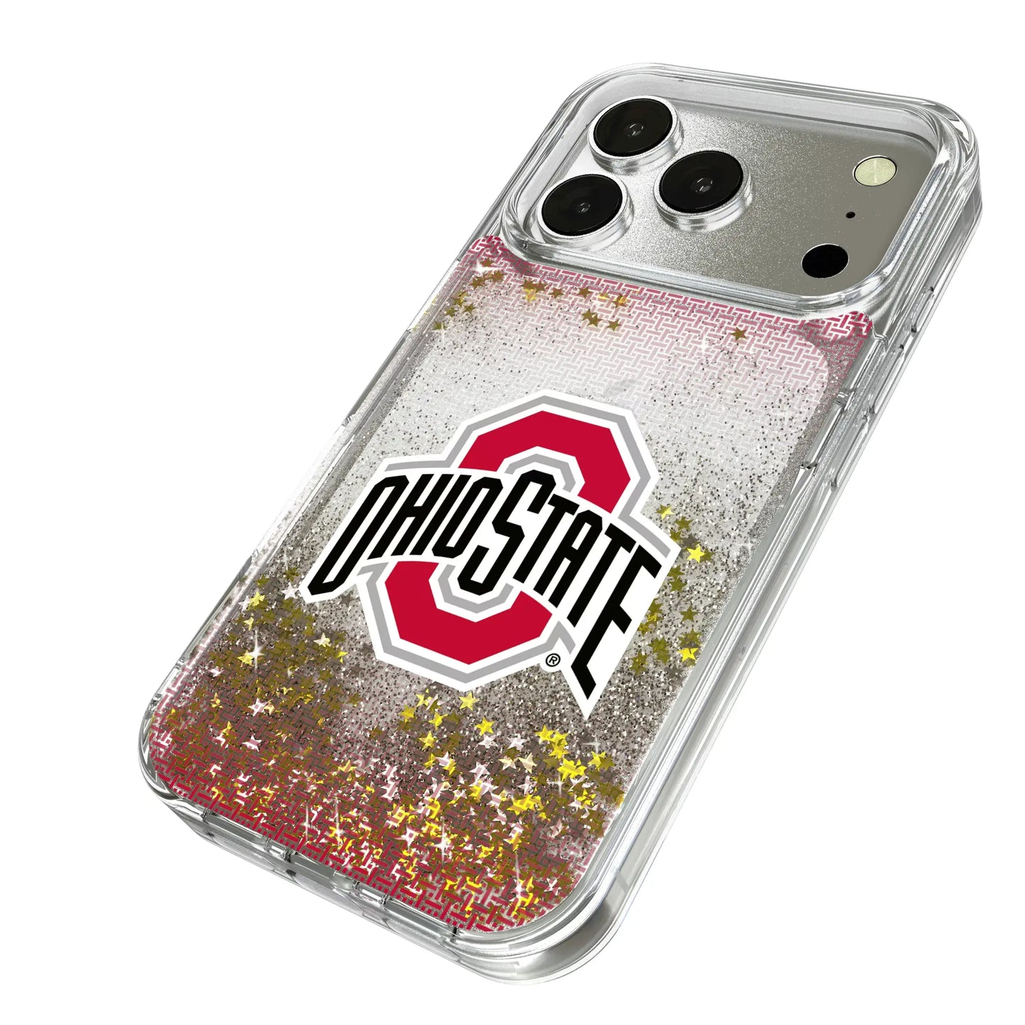 Ohio State University Buckeyes Linen Glitter Phone Case for Apple iPhone