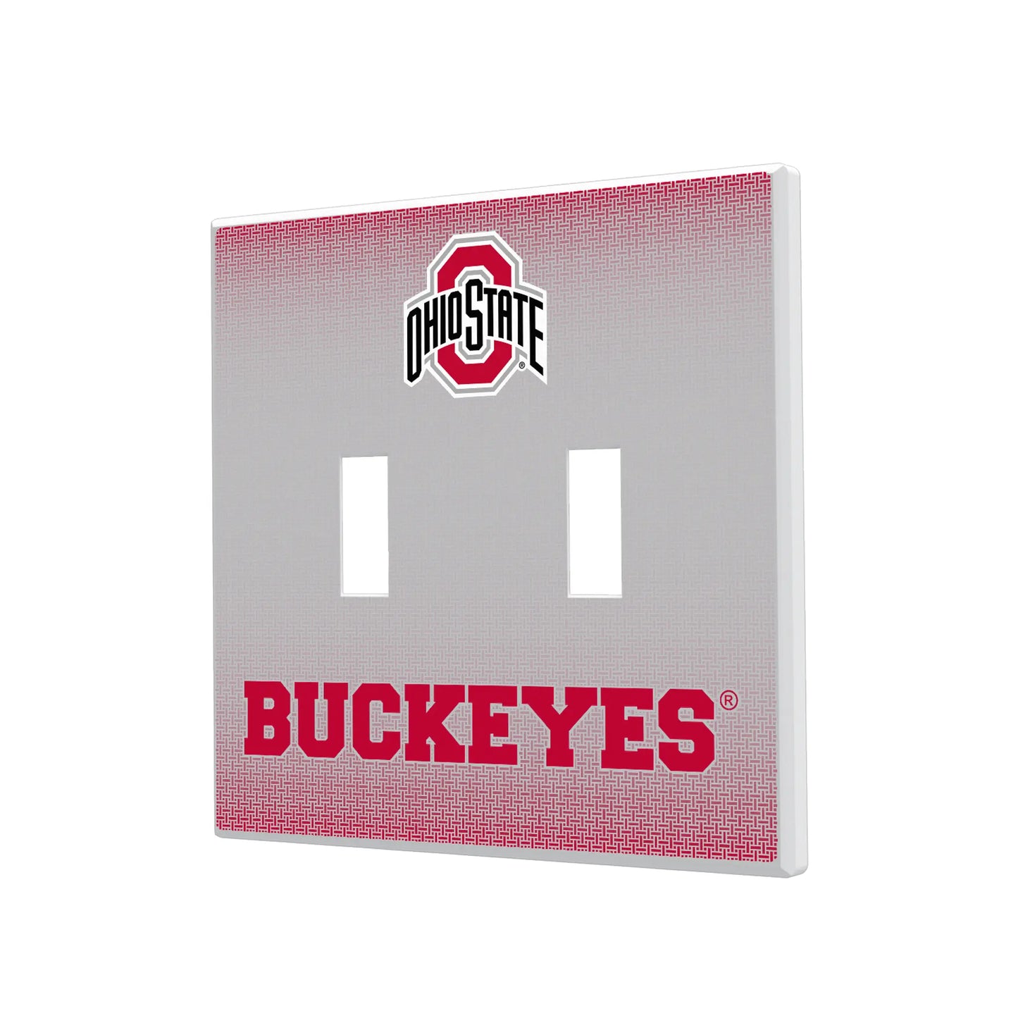 Ohio State University Buckeyes Linen Hidden-Screw Light Switch Plate
