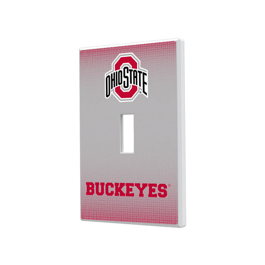 Ohio State University Buckeyes Linen Hidden-Screw Light Switch Plate
