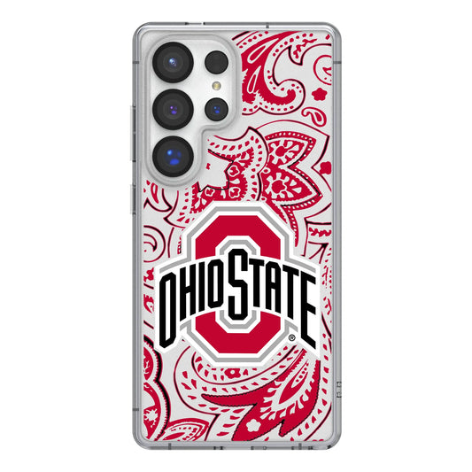 Ohio State University Buckeyes Paisley Clear Phone Case for Samsung Galaxy