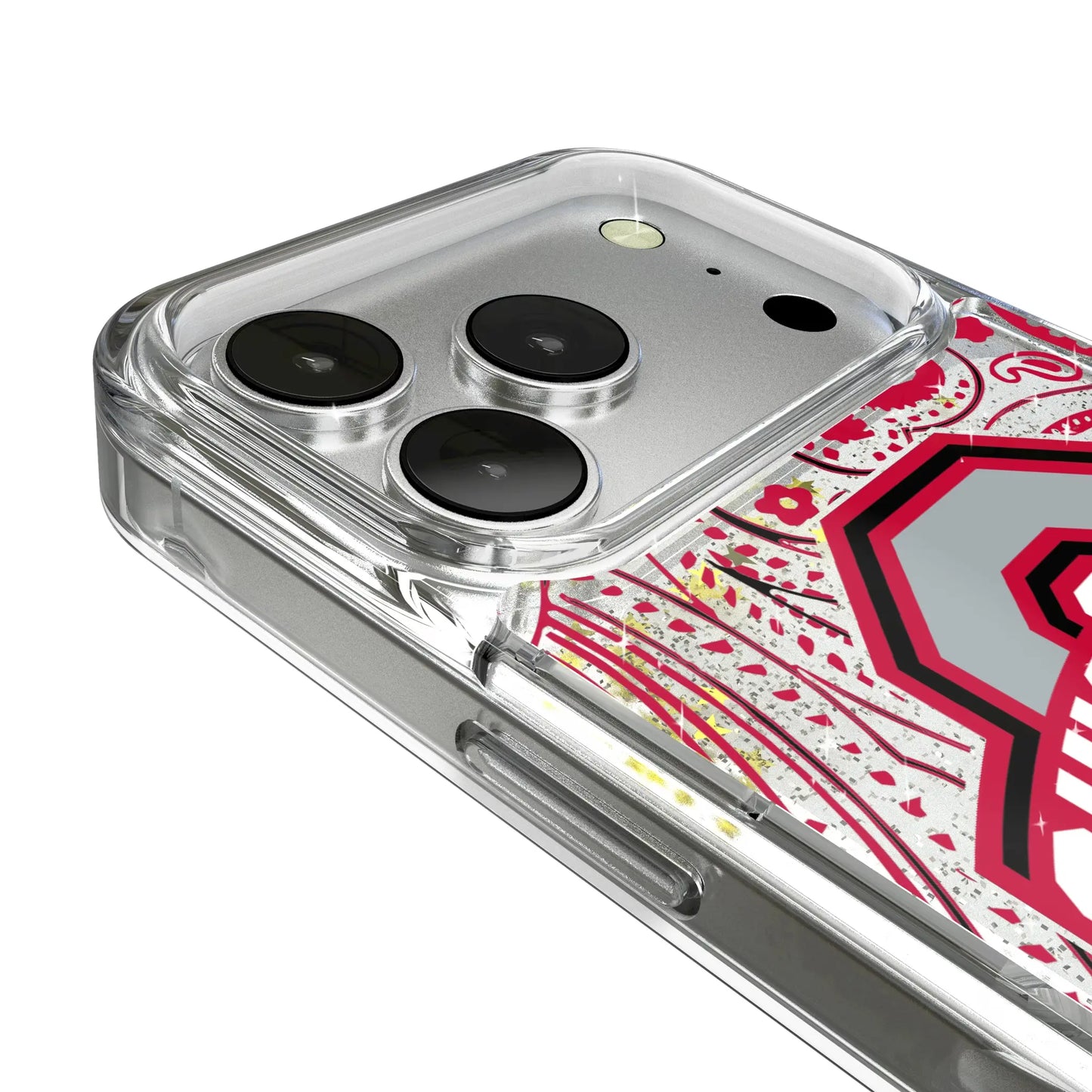 Ohio State University Buckeyes Paisley Glitter Phone Case for Apple iPhone