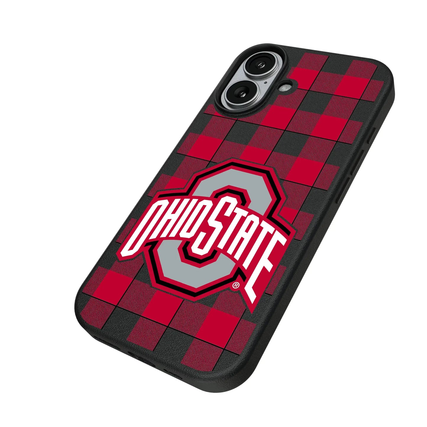 Ohio State University Buckeyes Plaid MagSafe Compatible Phone Case for Apple iPhone