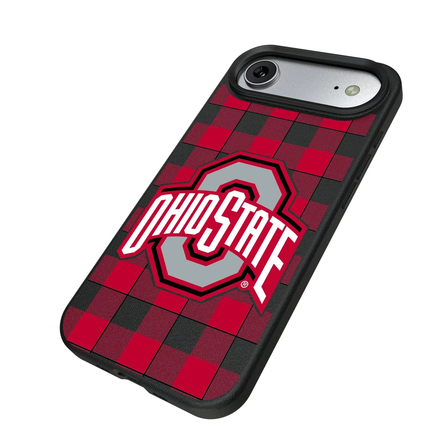 Ohio State University Buckeyes Plaid MagSafe Compatible Phone Case for Apple iPhone