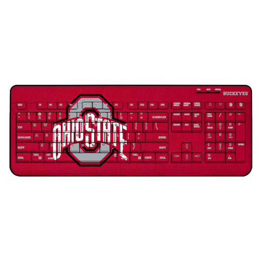 Ohio State University Buckeyes Solid Wireless USB Keyboard