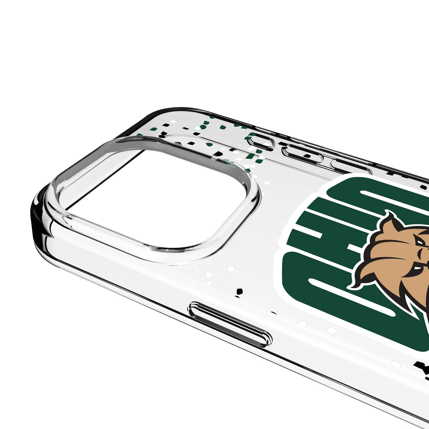 Ohio University Bobcats Confetti Clear Phone Case for Apple iPhone