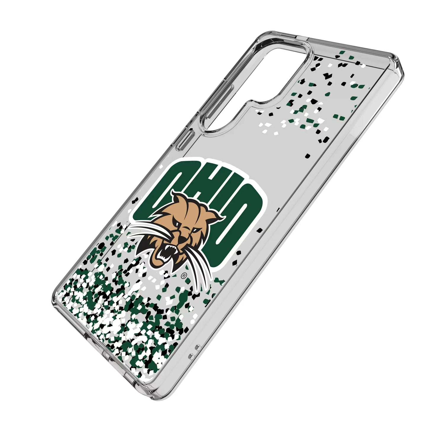 Ohio University Bobcats Confetti Clear Phone Case for Samsung Galaxy