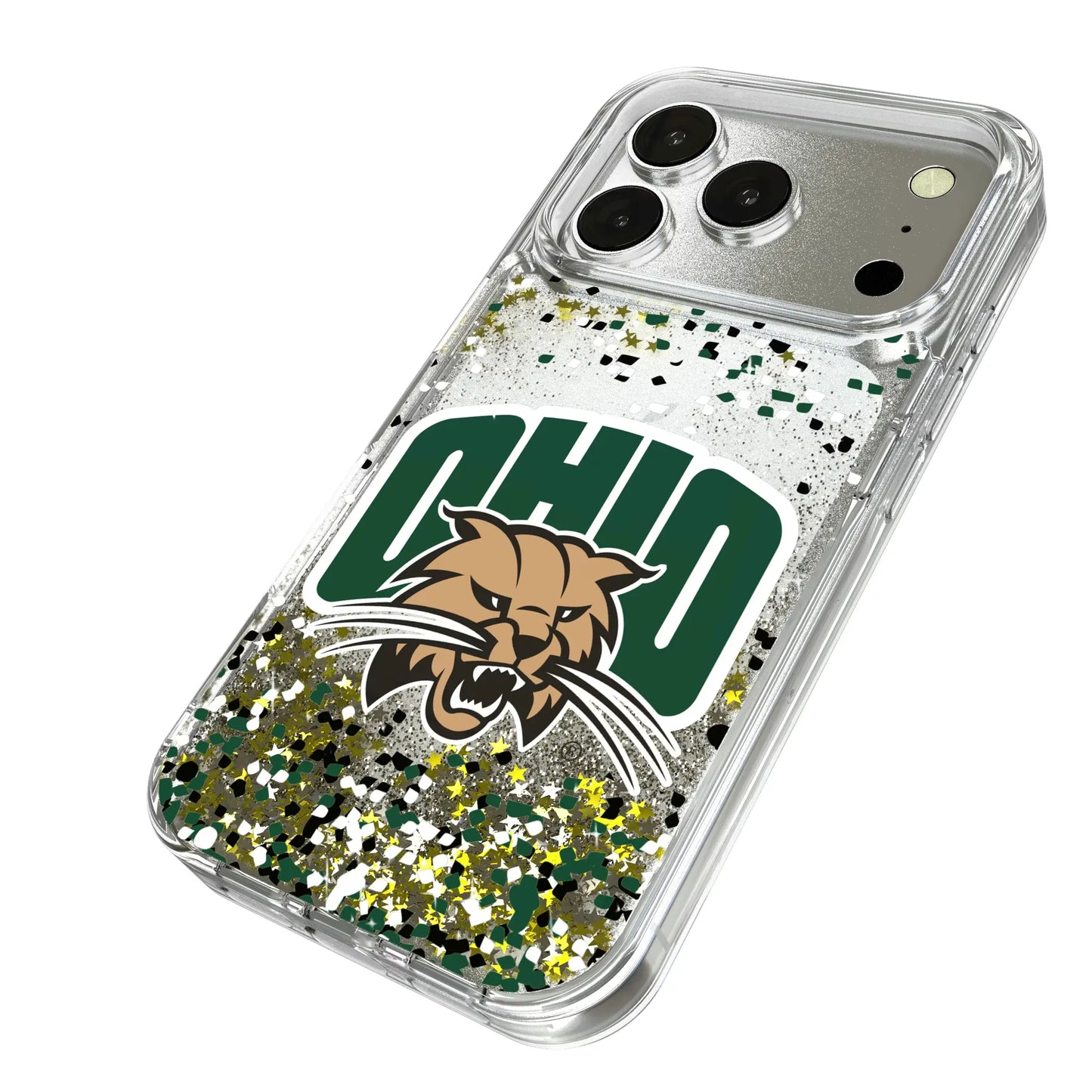 Ohio University Bobcats Confetti Glitter Phone Case for Apple iPhone