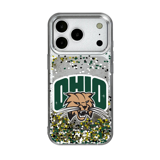 Ohio University Bobcats Confetti Glitter Phone Case for Apple iPhone