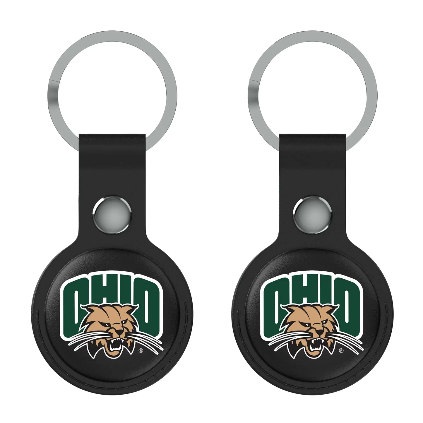 Ohio University Bobcats Insignia Black Airtag Holder 2-Pack